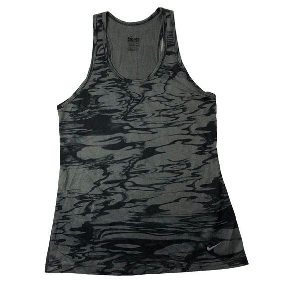 Nike Tops - Nike Tank Top Women's Size Small Gray Black Dri Fit Regular Fit Athletic Workout